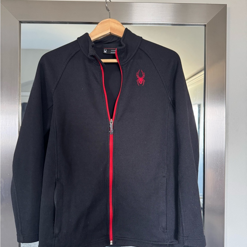 Black Spyder Jacket with Red Accents